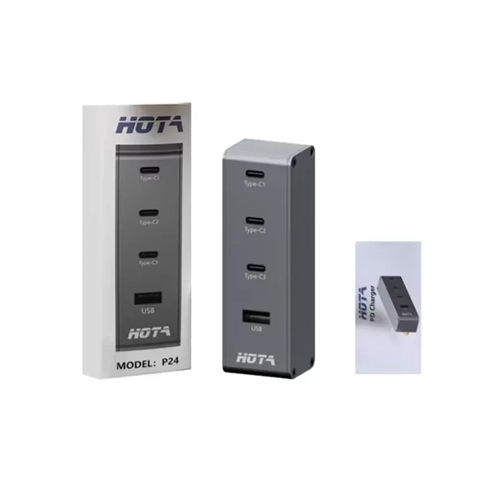 HOTA H24 245W GaN AC-adapter, P24 PD 248W USB-C-oplader met 3-6S XT60-ingang voor Lipo-batterij