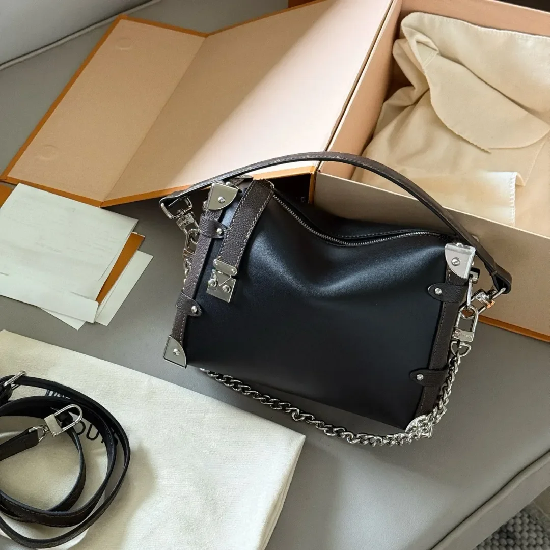 

Designer Side trunk bags Women shoulder crossbody bags leather Luxury Lady Totes Chain handbag travel strap sac luxe bag