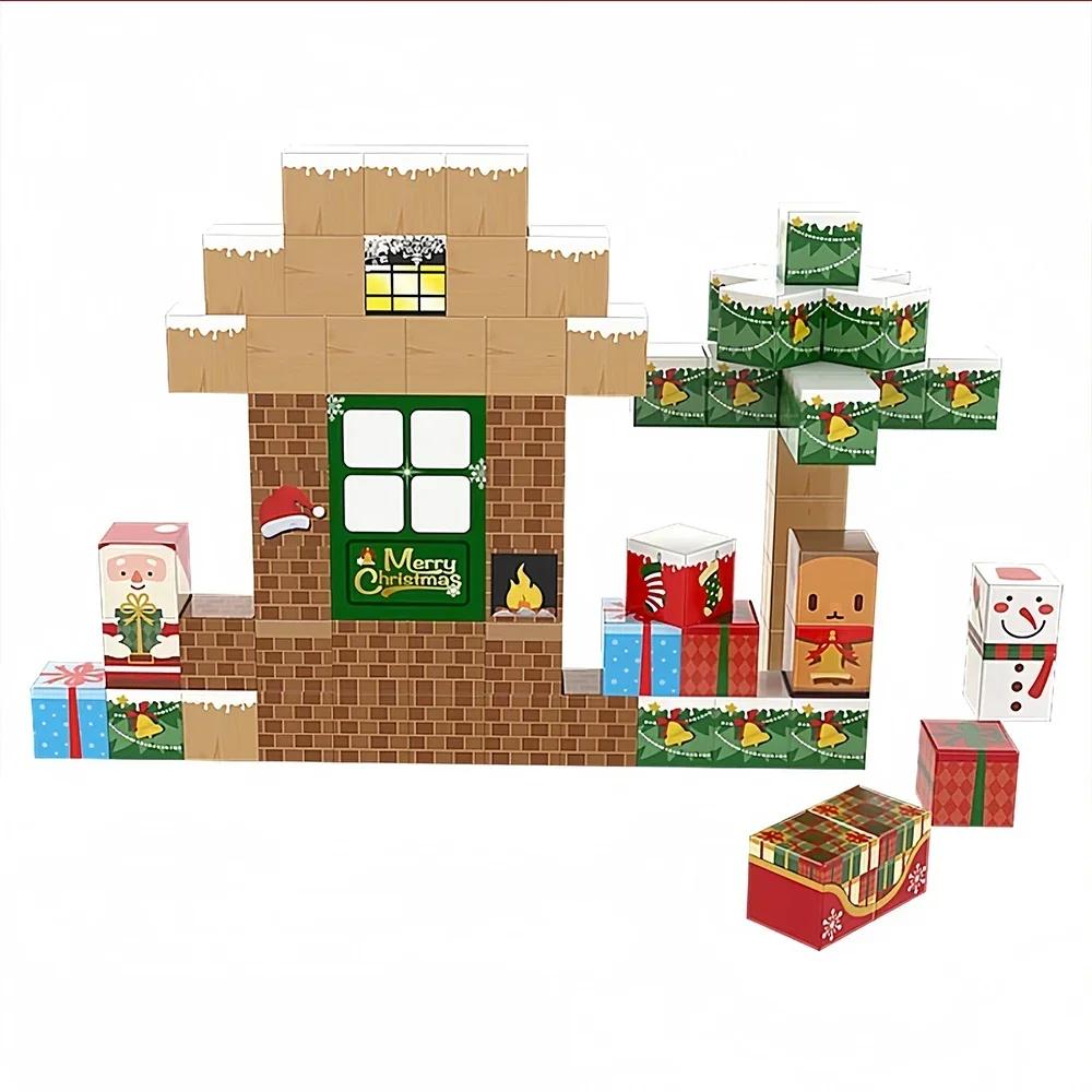 Creativo Natale Street View Building Blocks Mattoni Scena Architettura Kit Modello Giocattolo tecnico per bambini Regali di Natale per bambini