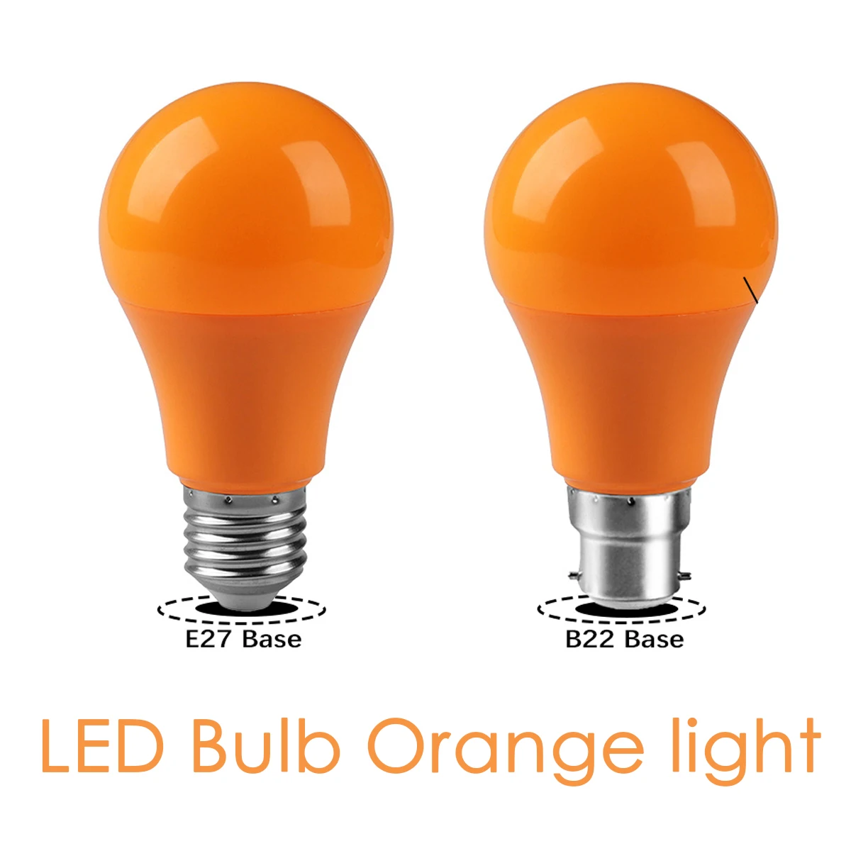 Ampoule LED orange E27 B22 8W 640LM AC100-240V, économie d'énergie, pour la décoration de la maison, de la cour, du KTV, de la scène, 4 à 20 paquets