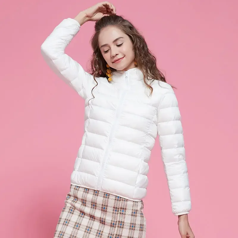 26 Colors Brand Women Jackets 2023 New Spring Winter White Duck Down Warm Ultra Lightweight Packable Puffer Coats Female Parkas