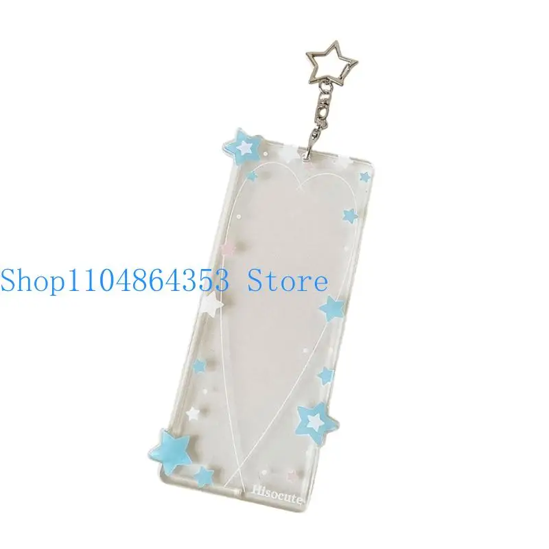 652F Multi Color Star Shaped Clear Card Case Korean Fashion Photo Holder For Collectible Trading Cards And Souvenir Photos