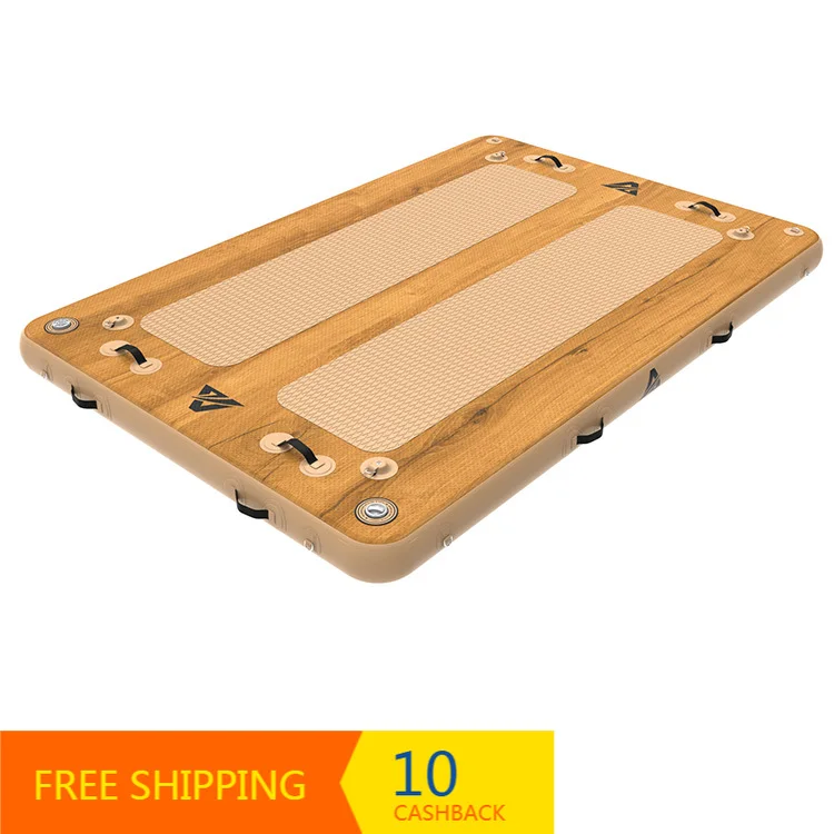 9'x6' 12'x6' OEM Large Inflatable Water Floating Dock Platform for 4‑6 Adults Lake Outdoor Water Leisure