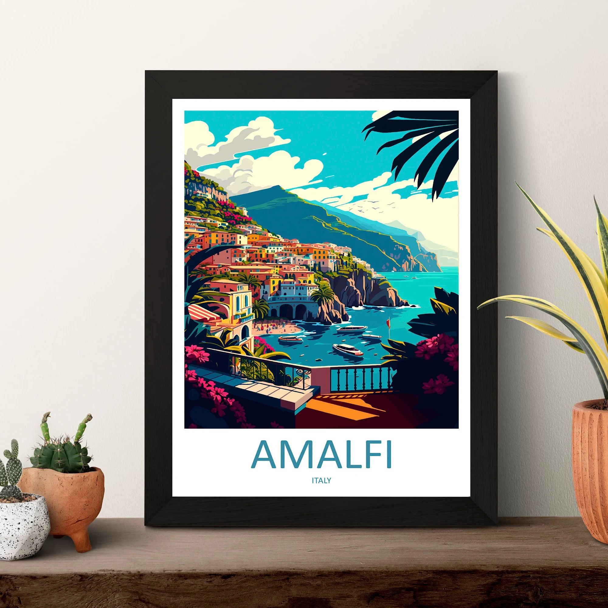 

Amalfi Travel Travel Print Wall Art Poster Print Italy City Canvas Painting Wall Hanging Home Decor Art Gift Poster