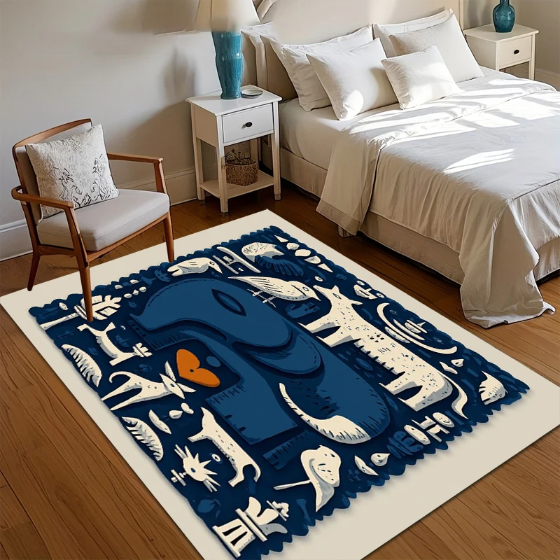 Blue Animal Pattern Area Rug G - Kids Outdoor Flooring recension och pris