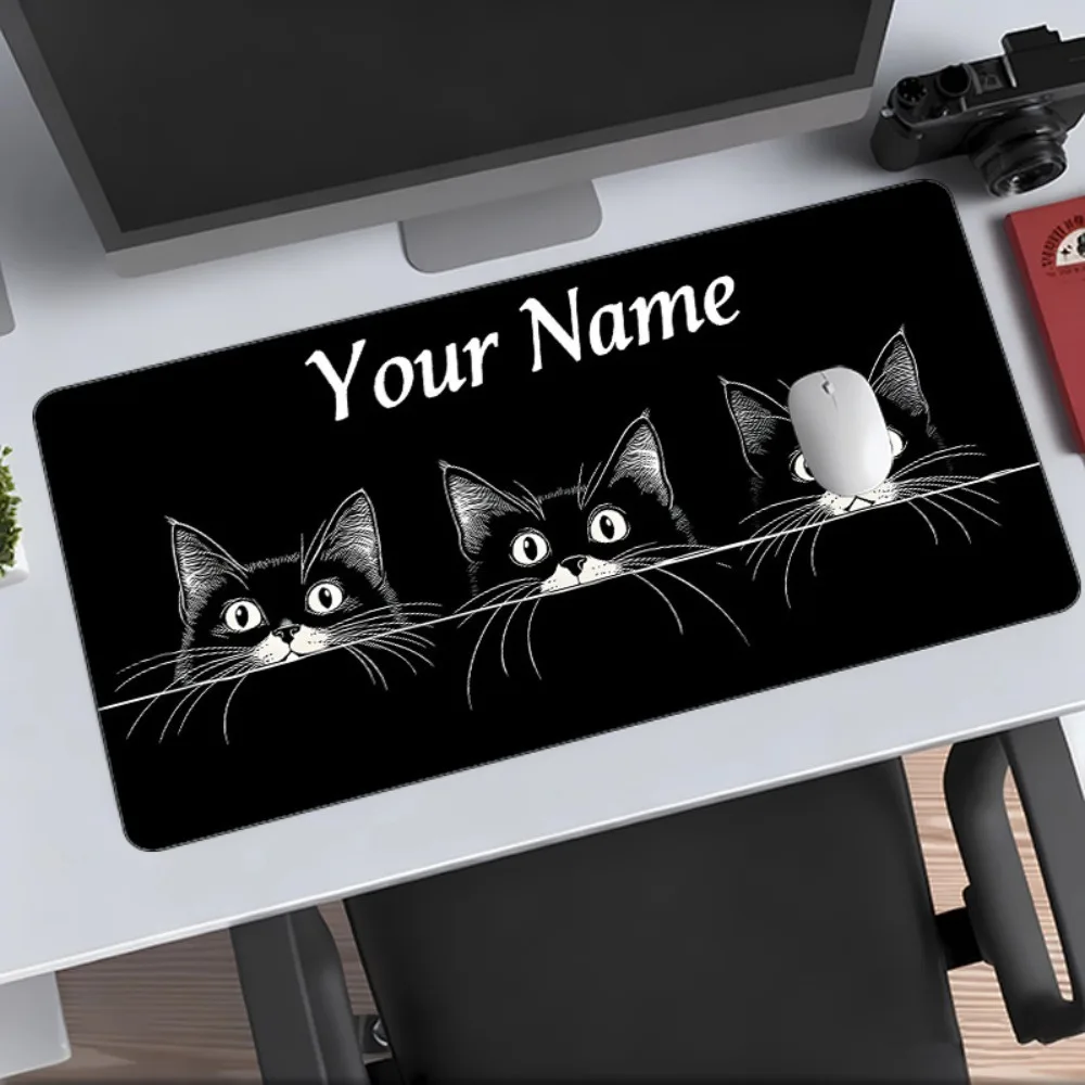 Cute 3 Black Cats Custom Desk  - Pc Gaming Names review and price