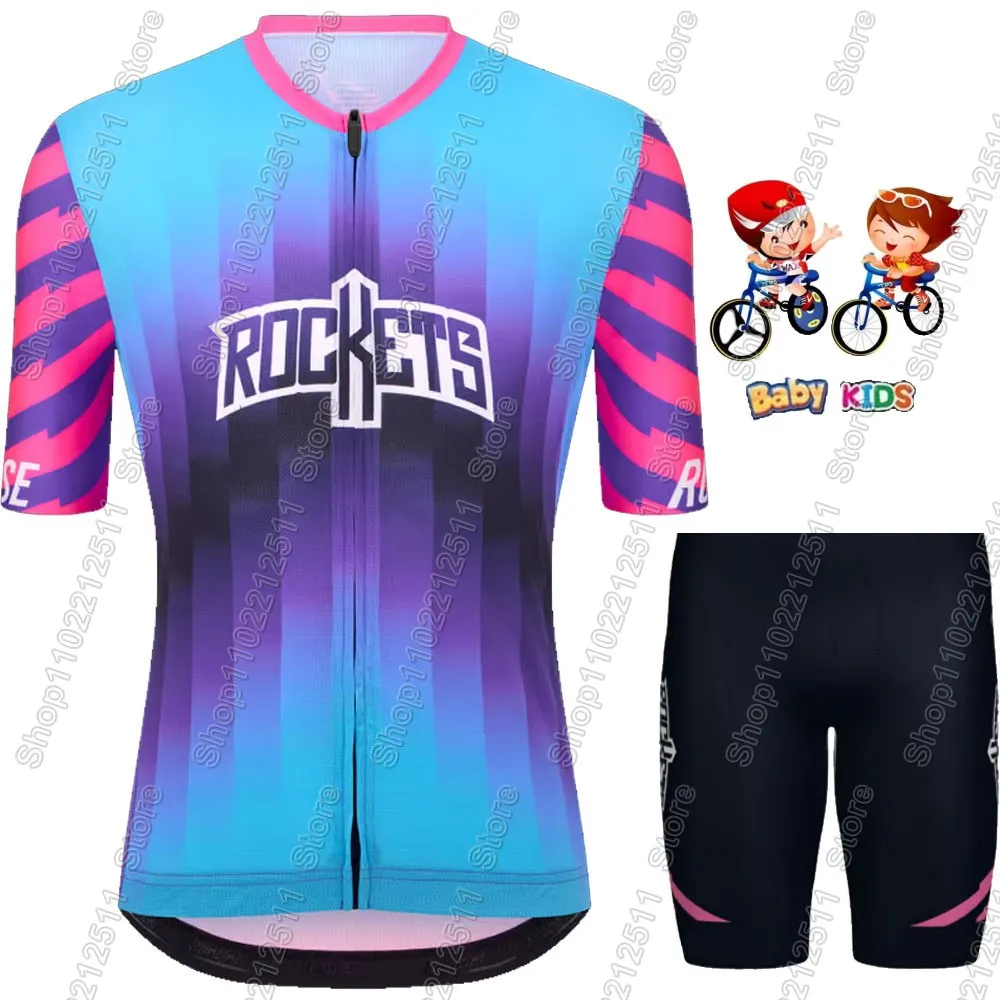 2026 Kids Unibet Tietema Rockets Wielertrui Set Zomer Jongens Meisjes Fietsen Kleding Racefiets Shirts Pak Fiets Broek MTB