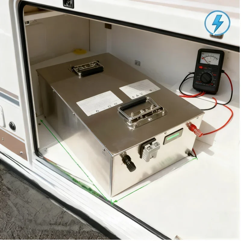 60V 100Ah Lithium Li-ion Battery, 50Ah-300Ah, Bluetooth Enabled, for 3000W-12KW Golf Cart Tractor RV, with Charger, High Capacit