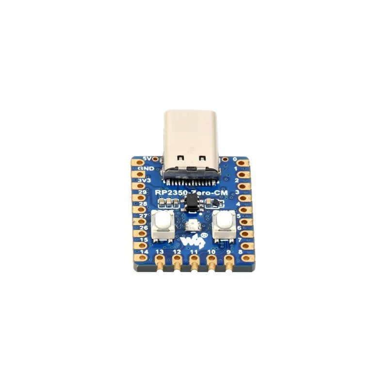 Waveshare RP2350-Zero-CM Mini Development Board, Dual-core And Dual-architecture, Onboard Type-C Male Port