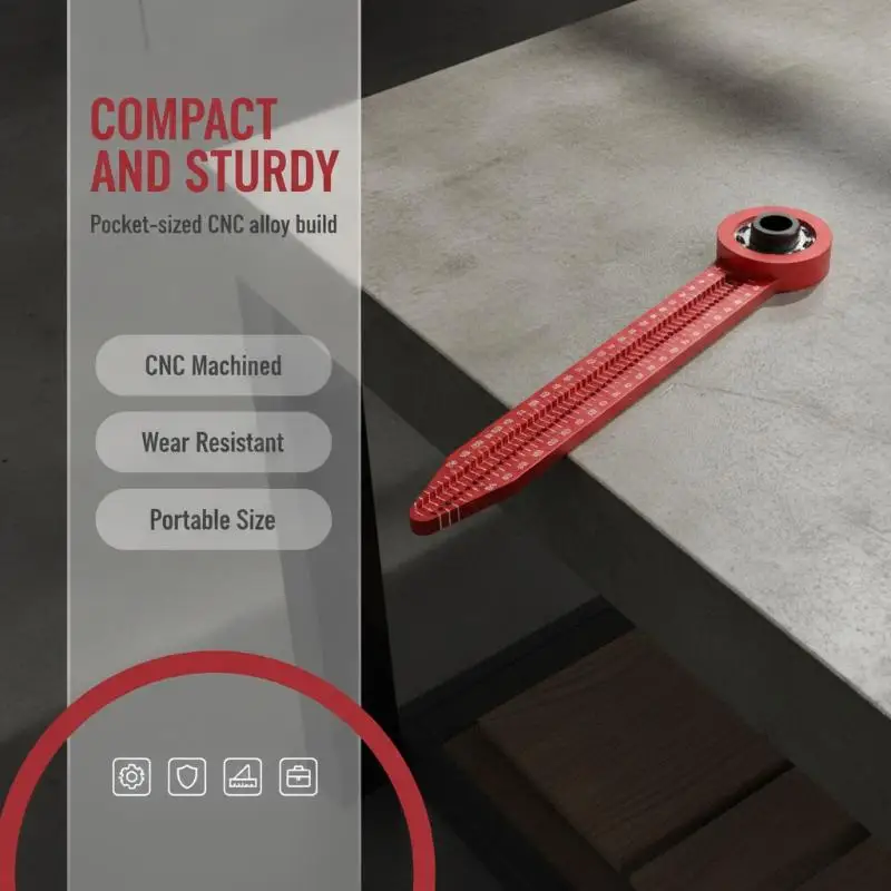Aluminum Alloy Smooth Bearing Woodworking Compass Adjustable Rotary Ruler Circle Tool Layout Marking Scribing Gauge Carpenter