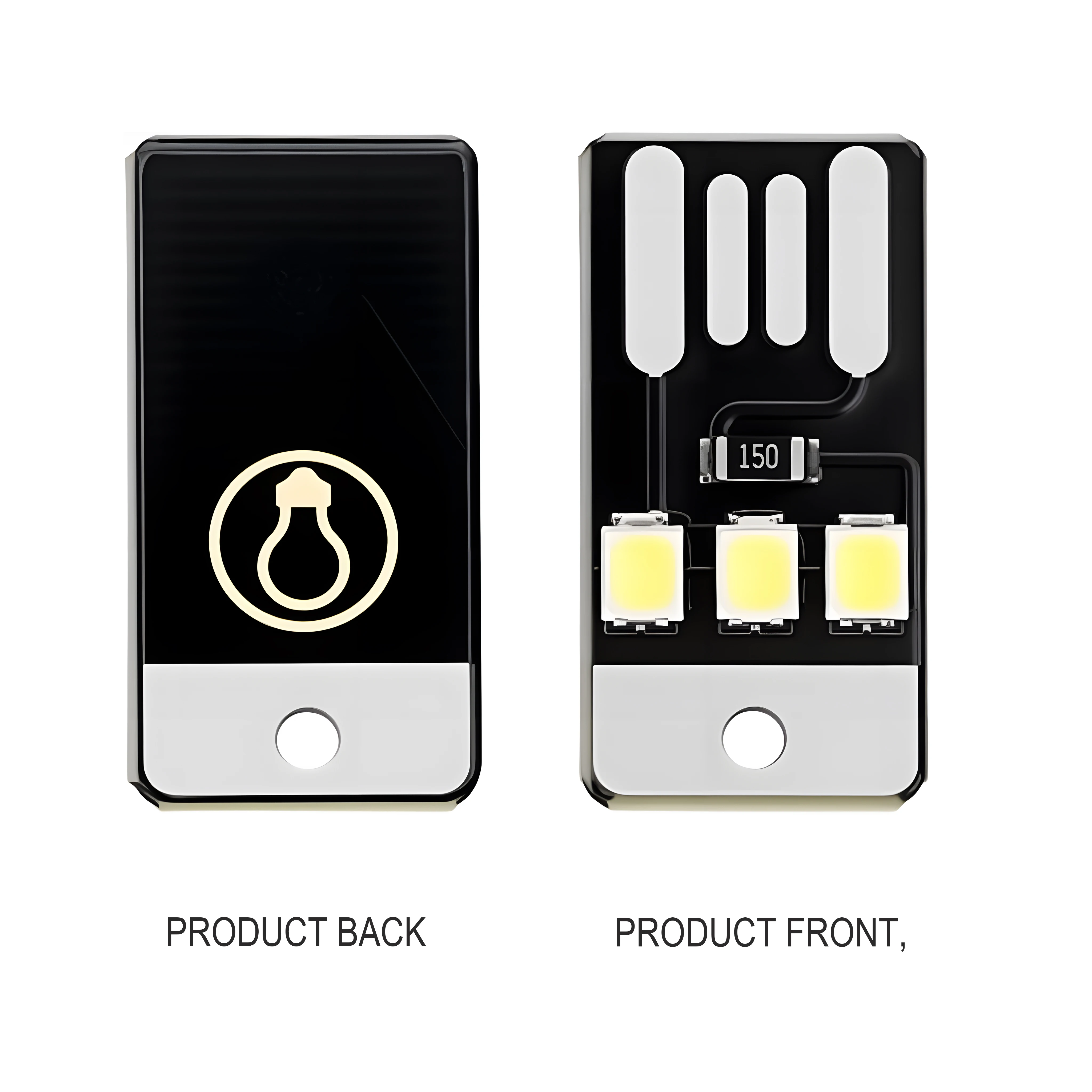 NOWOŚĆ 2026 20 szt. Mini Lampka Nocna LED USB Zimna Biel 5V 3 LED SMD2835 Lampka do Czytania Przenośna Lampka Brelok Gniazdo Żarówki, Oświetlenie Komputerowe