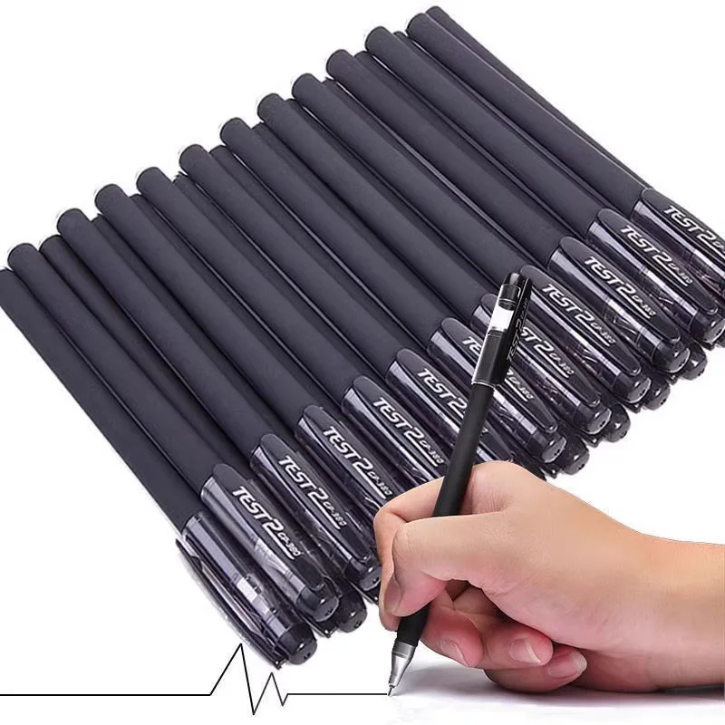 

Gel Pens Set 0.5mm Large Capacity Signature Kit Antibacterial Pen Black Carbon Office Neutral Roller Ball Pen Business Refill