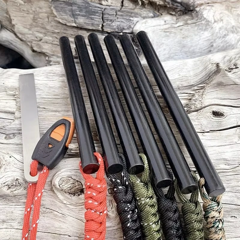 

Походный огниватель Fire Stick Flint 10*150 мм: магниевый стержень для розжига с белым стальным скребком и свистком, инструмент для разведения огня EDC