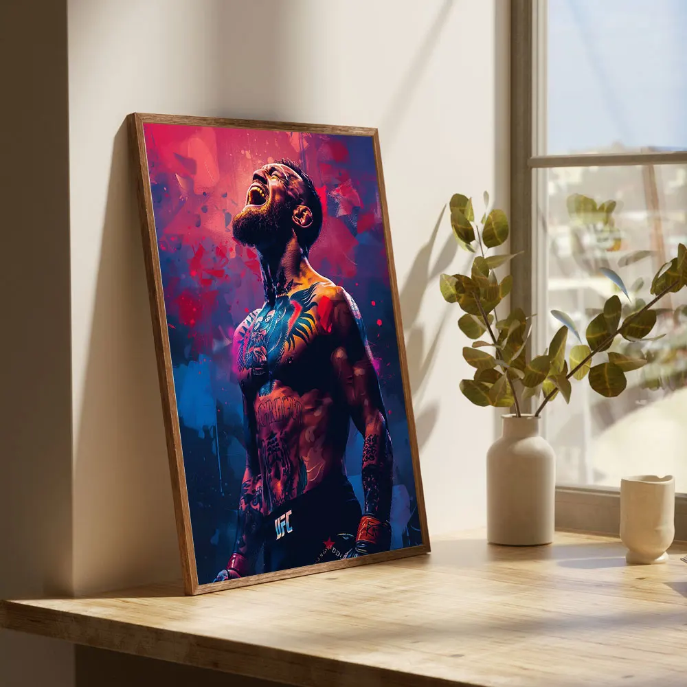 كونور مكجريجور ملصق قماش الطباعة اللوحة ، تحفيز الفن ، اللياقة البدنية غرفة رياضية ديكور كونور مكجريجور قماش جدار الفن #2