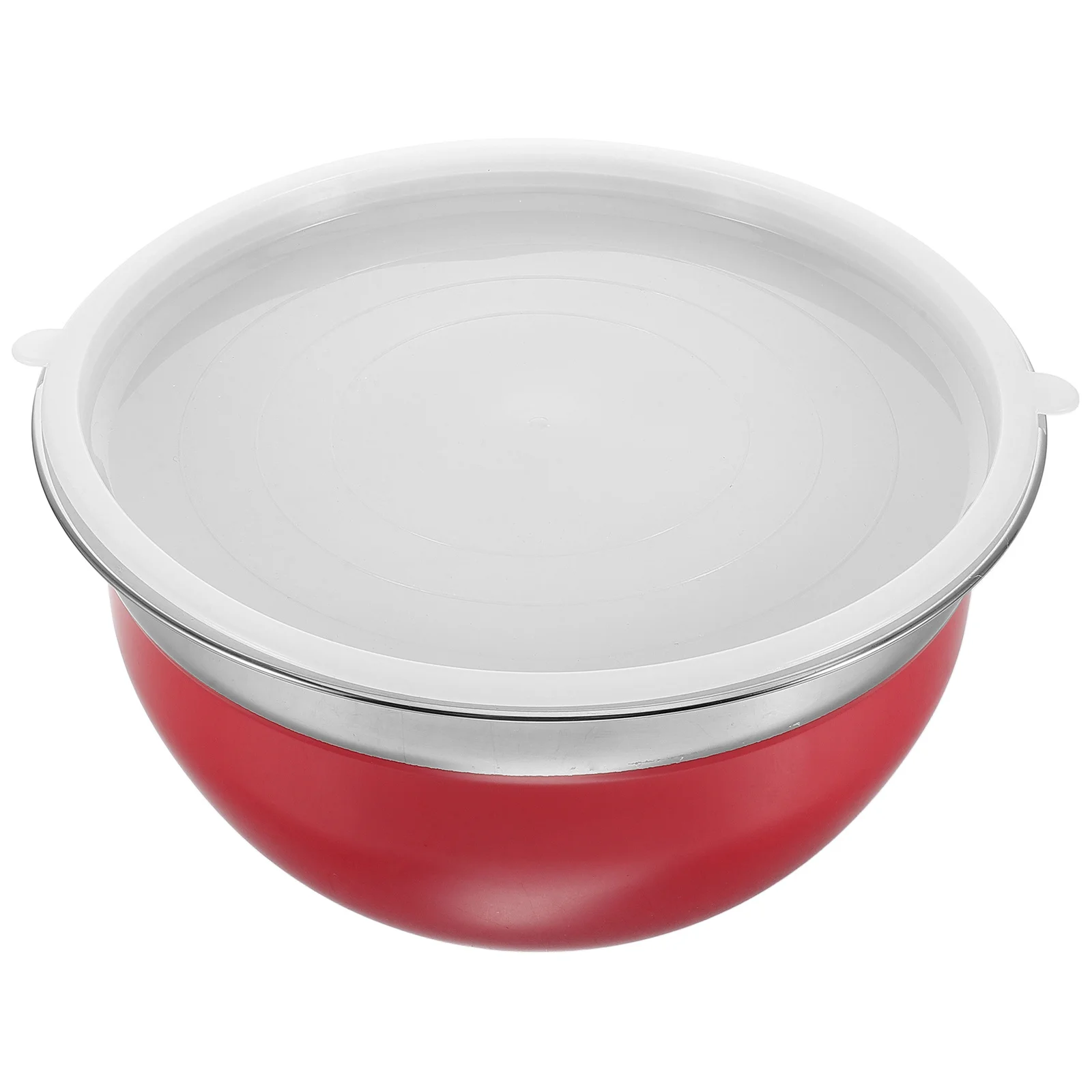 

Stainless Steel Food Storage Bowl 24 Cm with Lid Multipurpose Mixing Soup Rice Serving Bowl Food Container Baking Bowls