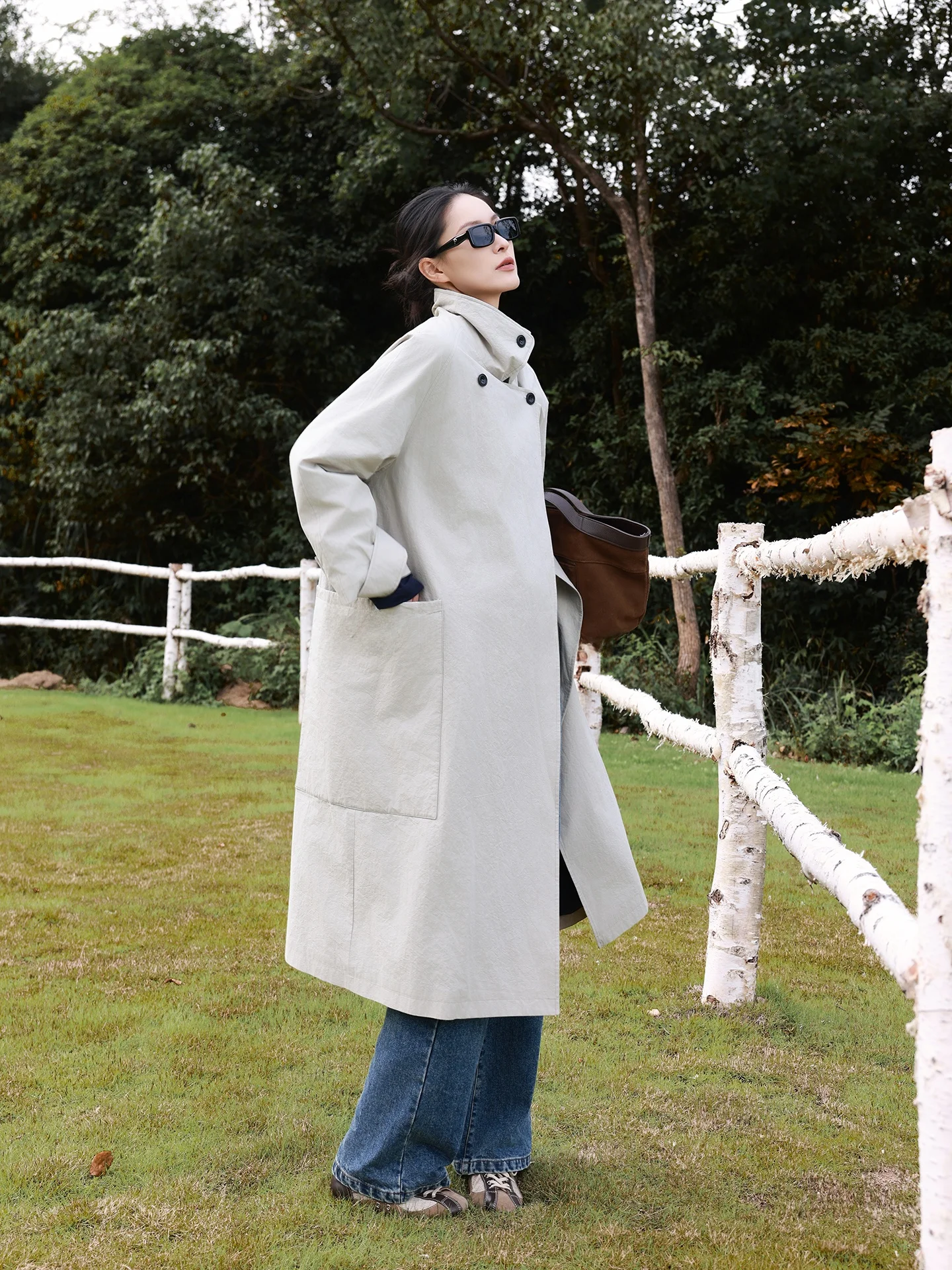 

Long Wool Filled Pure Cotton Korean Sle Jaet Coat Durable Commute Friendly Loose Fit Cotton Padded Outerwear Coat