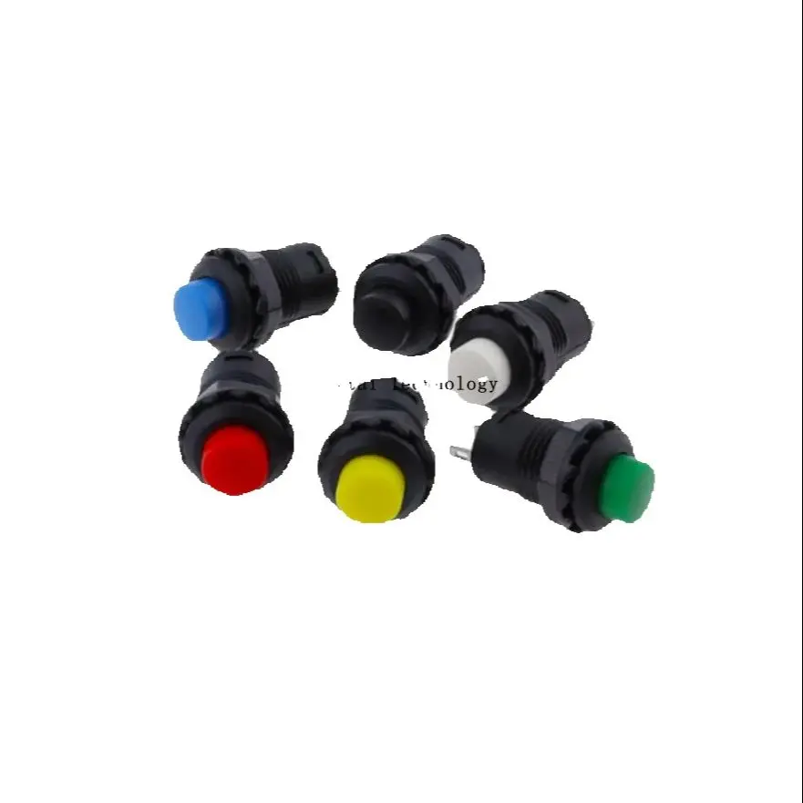 DS-428/427 مفتاح ضغط ذاتي القفل/لحظيًا 12 مم زر ضغط إيقاف التشغيل 3A /125VAC 1.5A/250VAC