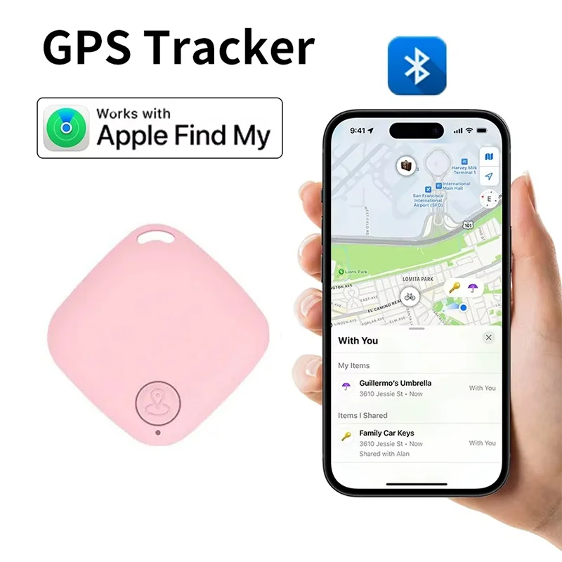Mini dispositivo di localizzazione GPS Tag Key Localizzatore di bambini Localizzatore di animali domestici per auto Localizzatore Bluetooth Localizzatore intelligente Dispositivo anti-smarrimento del veicolo