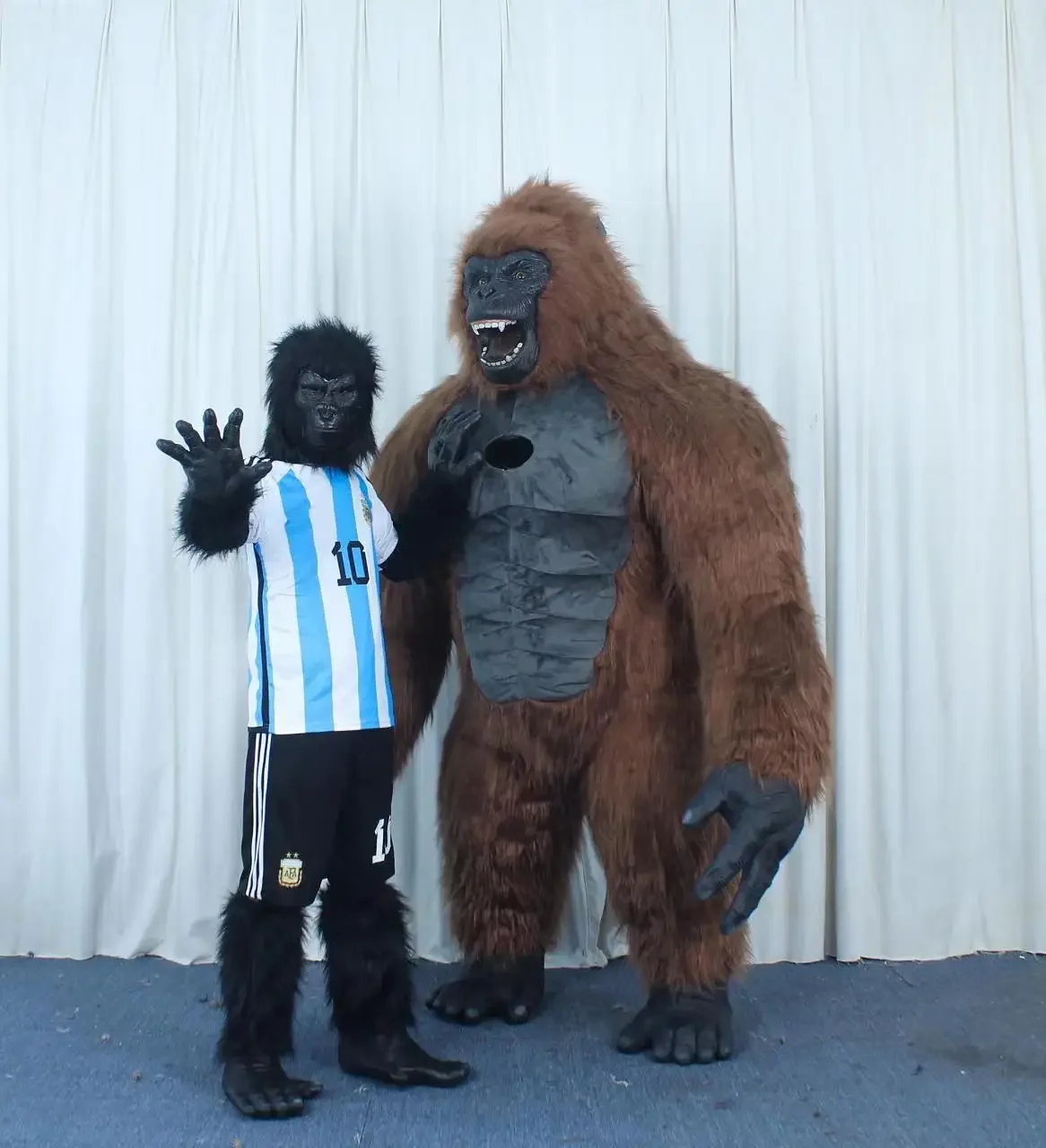 Upgraded Inflatable King Kong Costume for Adult Halloween Plush Furry Mascot animal Venice Carnival Dress Suit Fursuit Gorilla