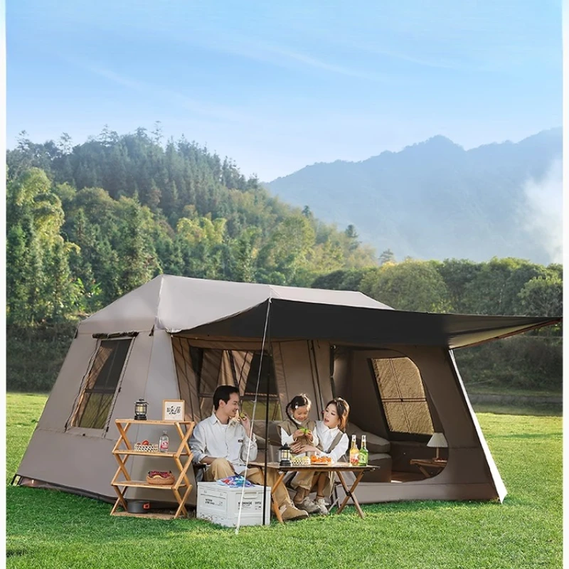 

Tent Outdoor Camping Full Set of Equipment Vinyl Sunscreen Portable Folding Camping Overnight
