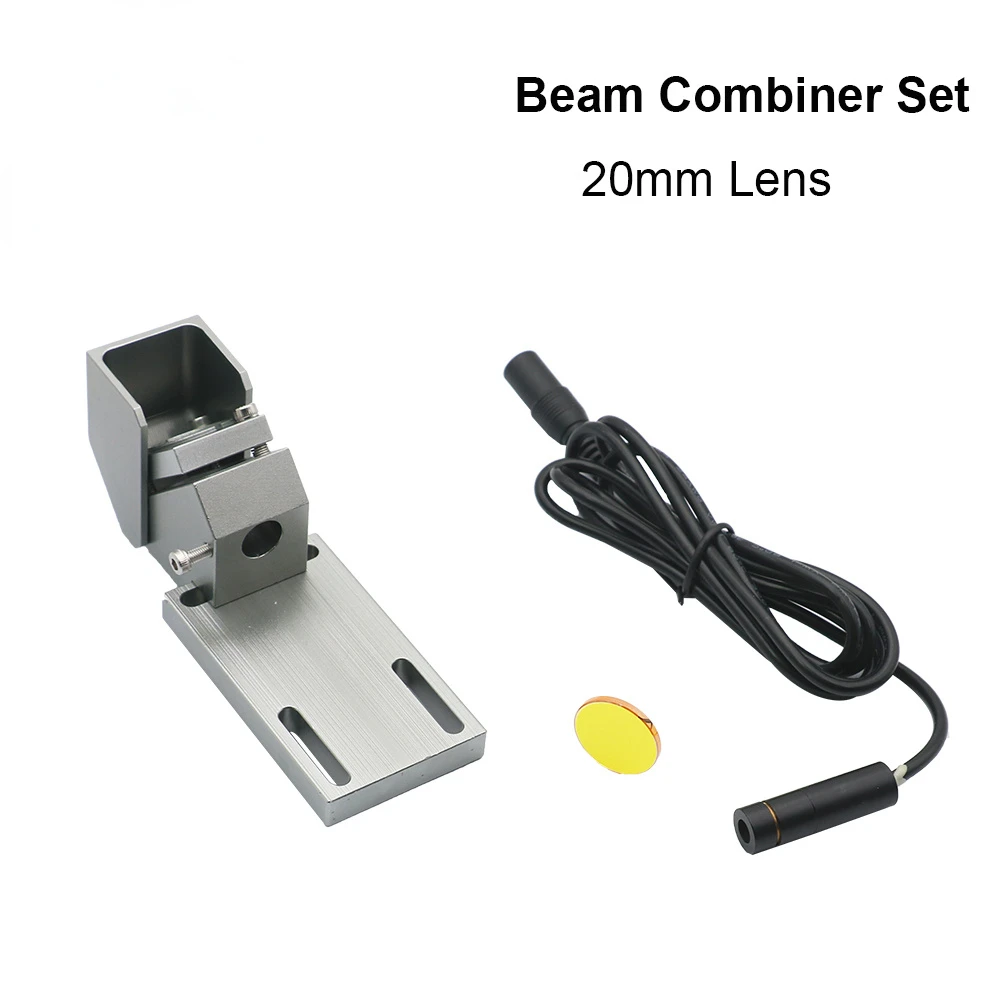 

Beam Combiner Set 20mm ZnSe Laser Beam Combiner + Mount + Laser Pointer for CO2 Laser Engraving Machine