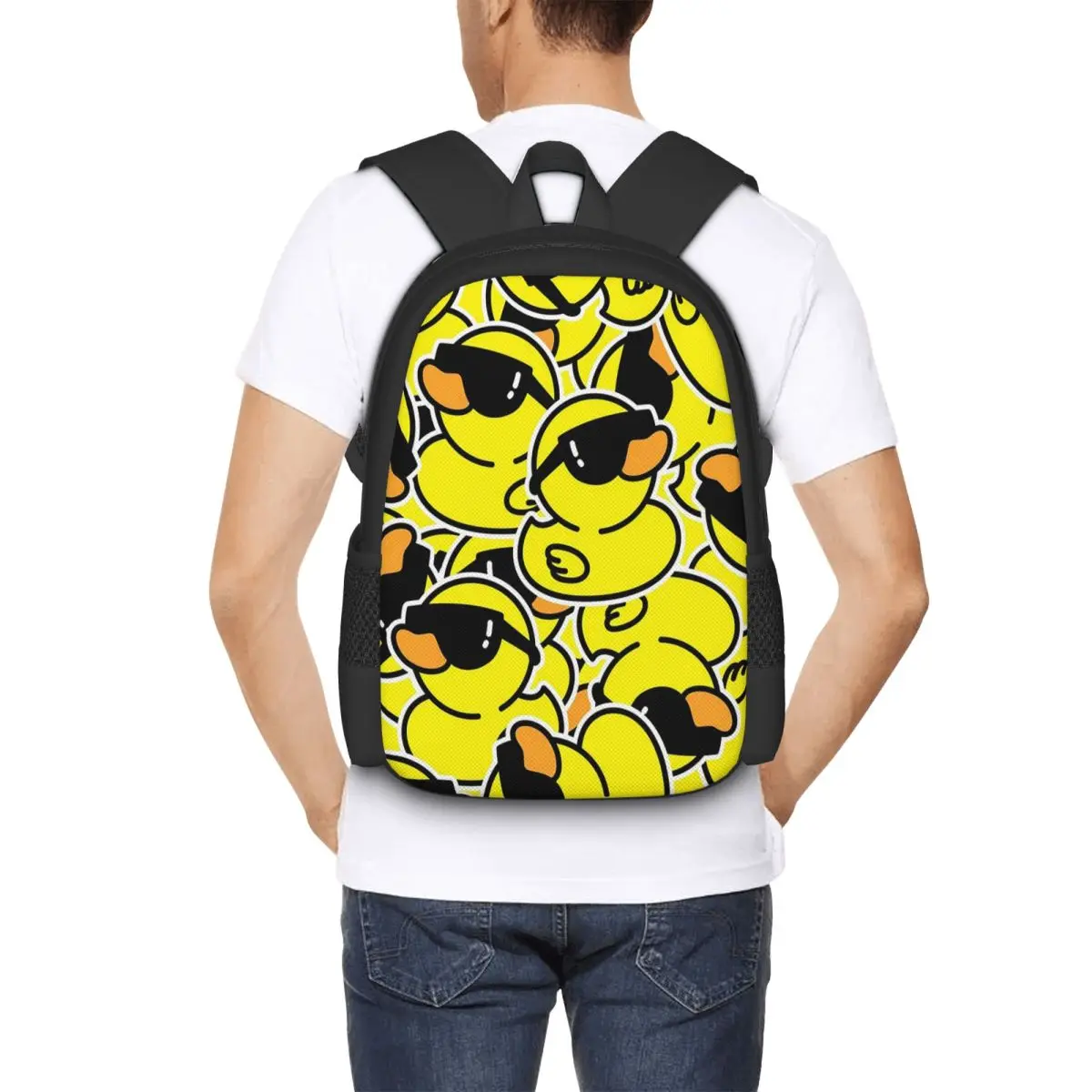 

Yellow Classic Rubber Duck Student Backpack School Bag Hiking Travel Daypack for Boys Girls Fashion Bookbag Shoulder Bags