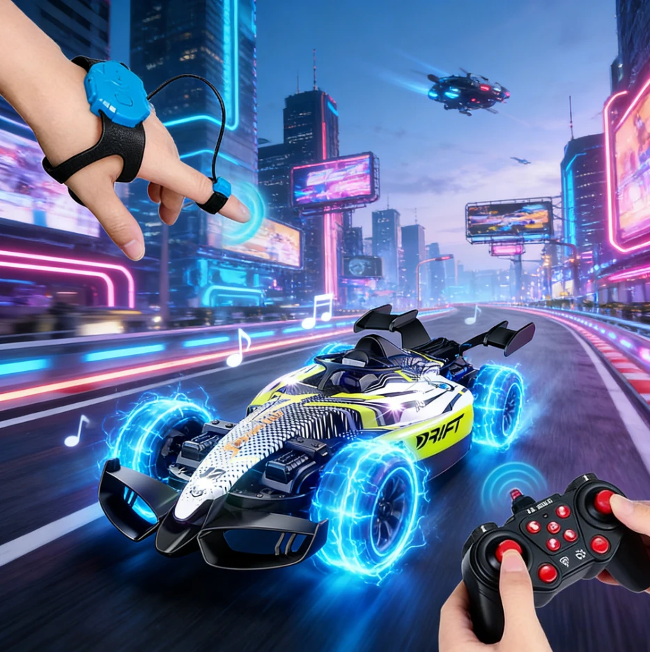 

гоночный жест, индукционный пульт дистанционного управления, автомобиль, трюк, дрифт, спрей, дистанционное управление, автомобильная игрушка, 6-12 лет