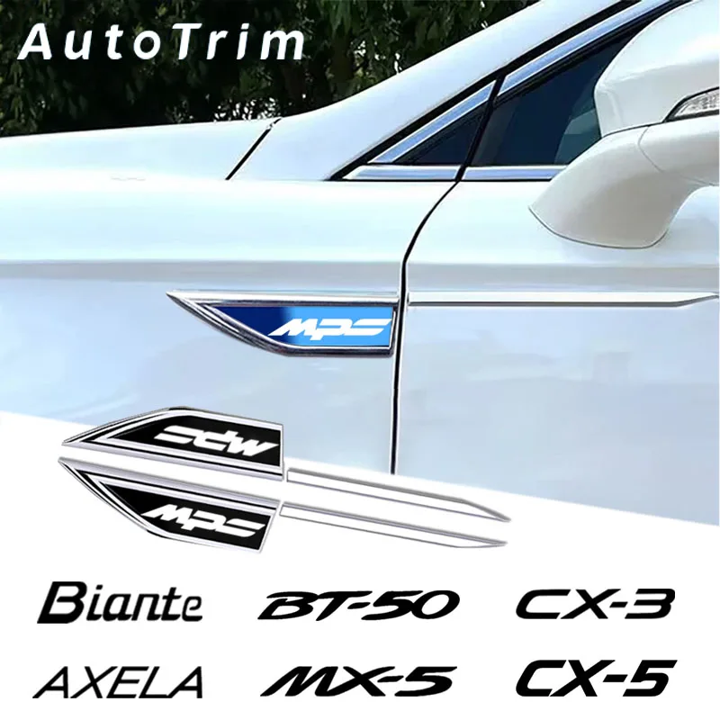 

Auto Door Fender Side Blade Badge Car Sticker For Mazda 3 6 2 CX5 CX9 CX-30 MPS Demio Axela Atenza MX-5 BT-50 Biante MS Premacy