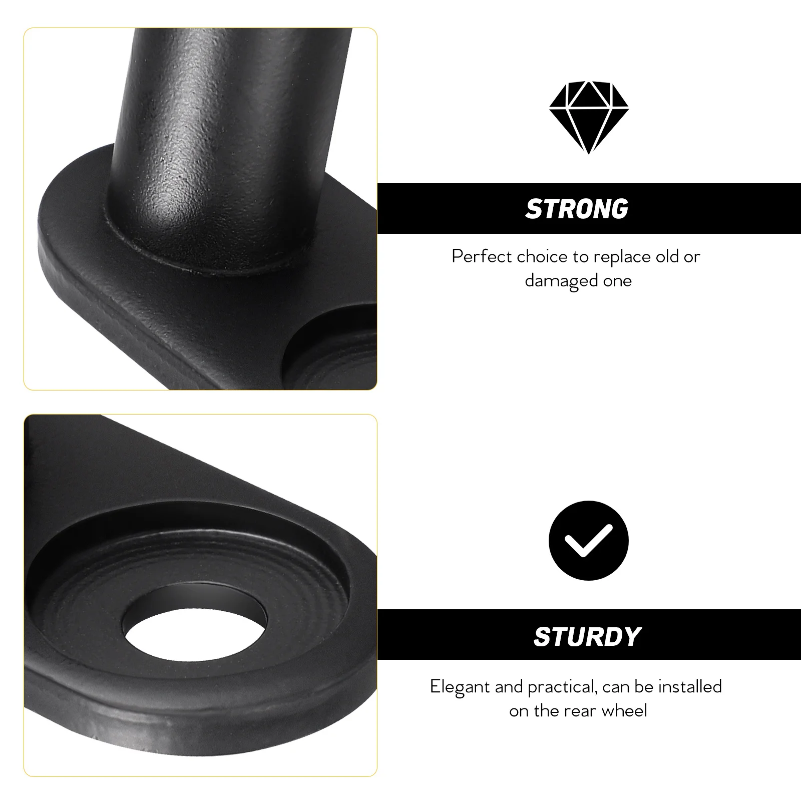 Bike Trailer Coupler Black Sturdy Heavy Duty Steel Hitch Connector Cycling Adapter for Child Trailer Attachment Baby