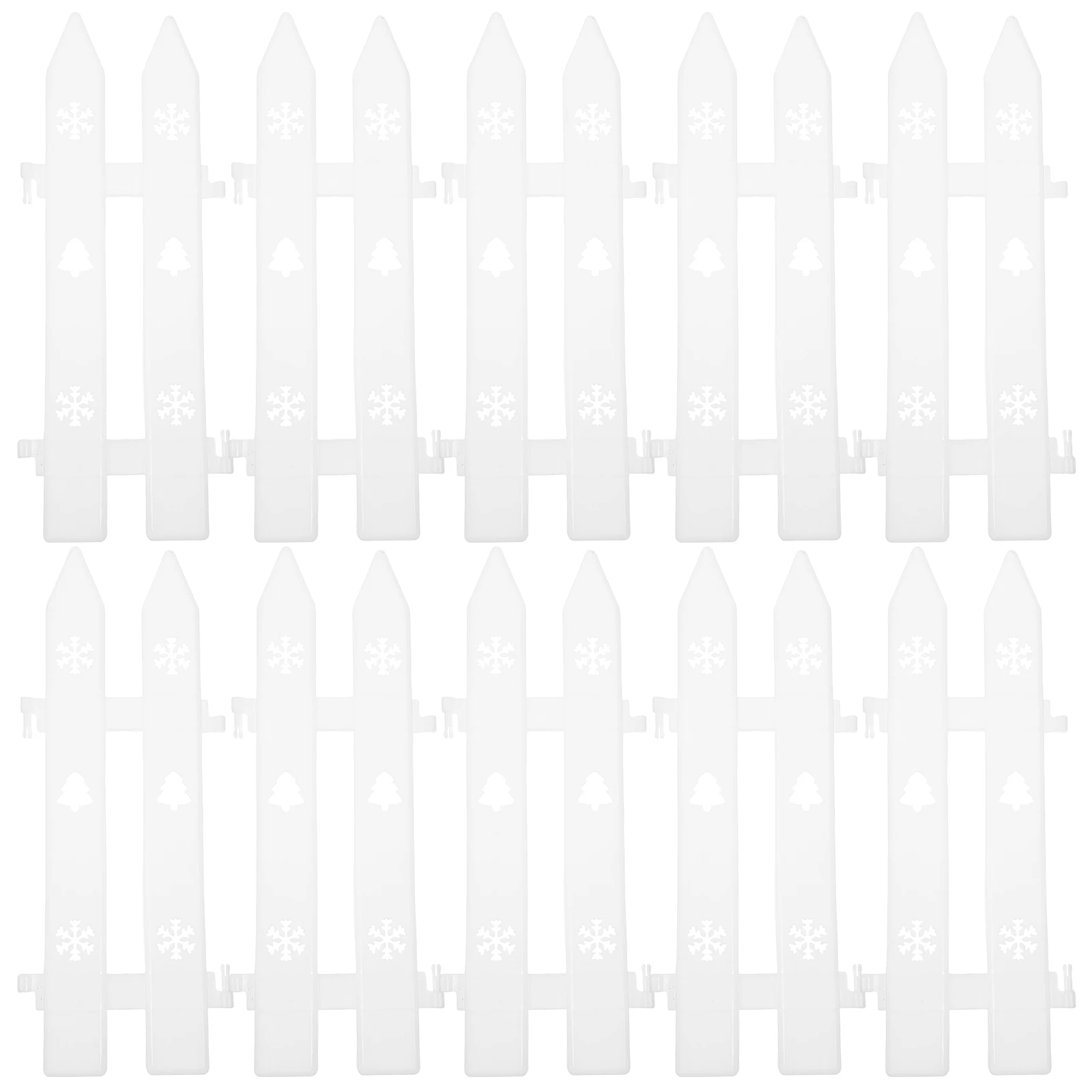 

20 Pcs Christmas Tree Fence Garden Yard Decoration Fences Plastic Decorative Ornament Outdoor Adornment for