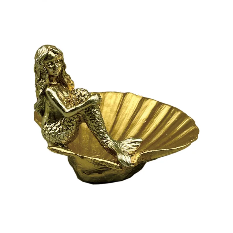 European-style luxury mermaid-shaped tray decorative fruit plate jewelry plate storage plate dishes