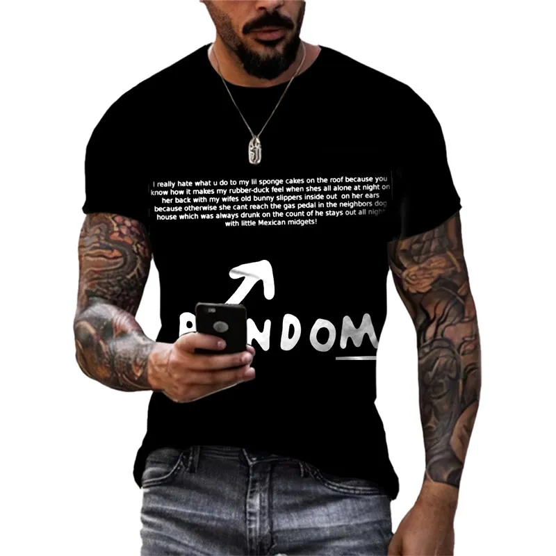 Summer New Hip Hop Funny graphic t shirts Men Fashion Casual Personality Printing Street Style Round Neck Short Sleeve Tees Tops