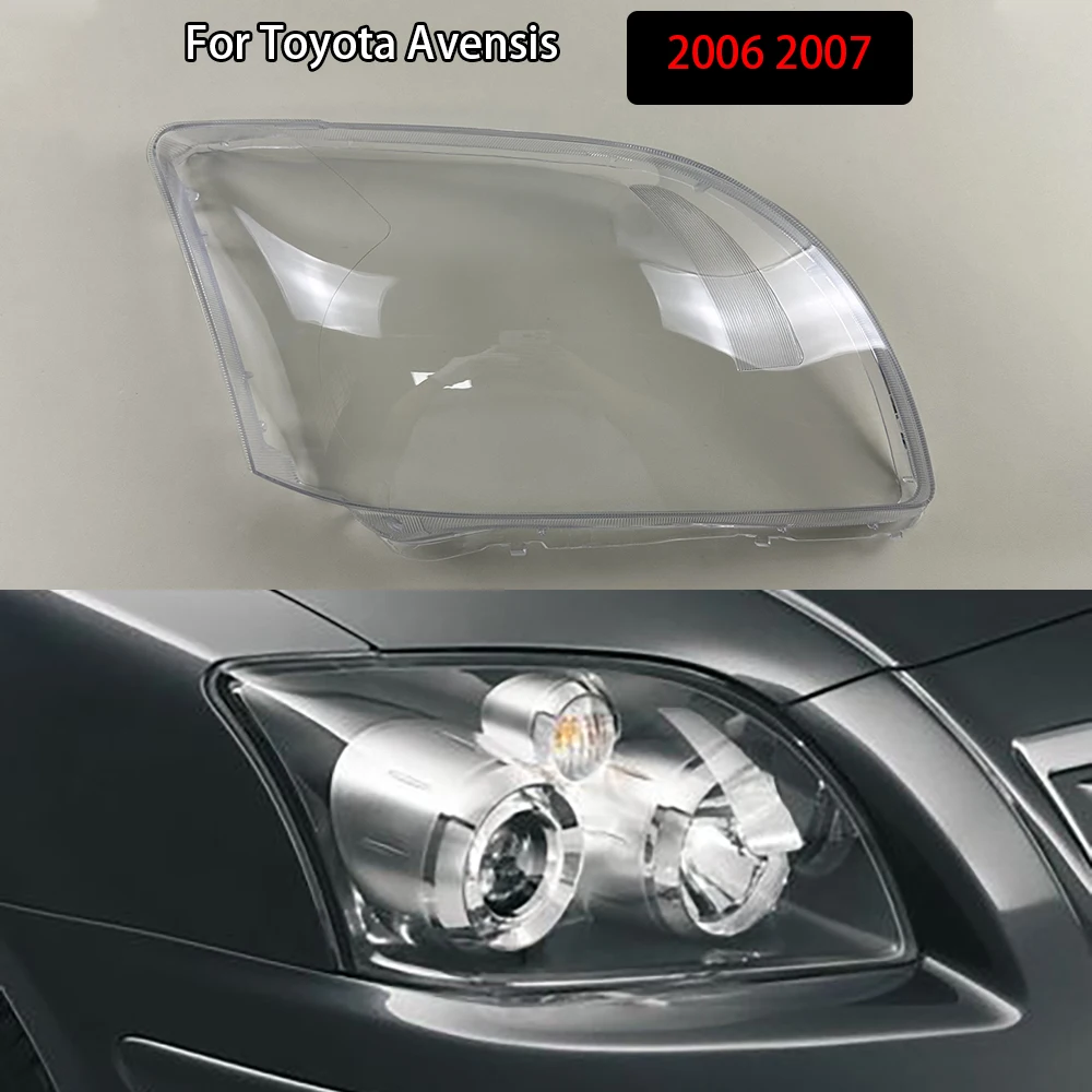 

For Toyota Avensis 2006 2007 Headlight Cover Transparent Headlamp Shell Plexiglass Replace Original Lampshade