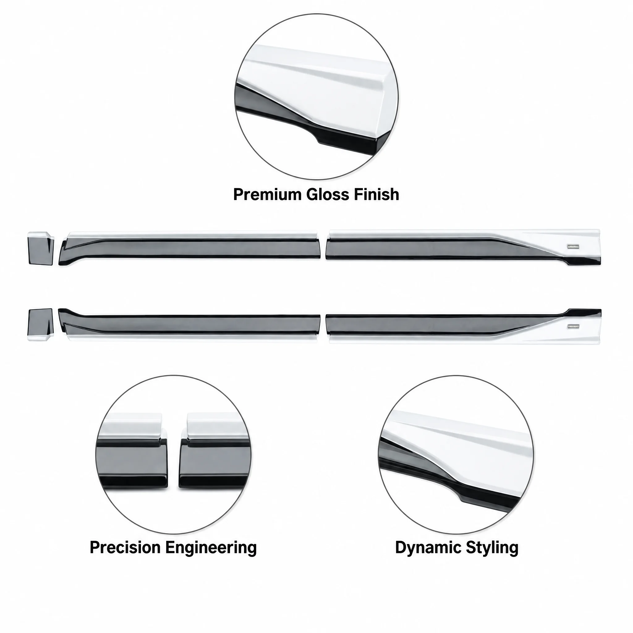 GOFY Sporty Side Skirts for Xpeng X9 EV PP Material Vacuum Formed Rocker Panel Extension Trim Side Lip Body Kit Modification