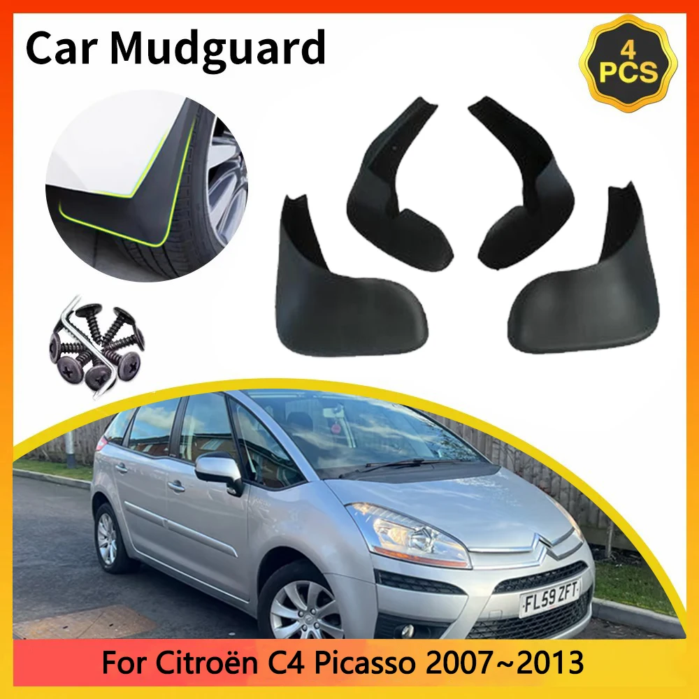 

For Citroen C4 Picasso 2007~2013 2008 2009 Grand MK1 1th 1st 1Gen Car Mudguards Mudflap Mudguard Splash Guards Mud Flaps Fender