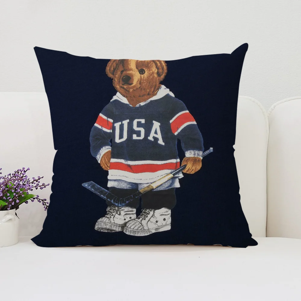 Fashion Bear Home Decor Cushion Cover 50x50 Decorative Pillowcases Pillow Cases 45x45 Cushions Covers Covers for Bed Pillows