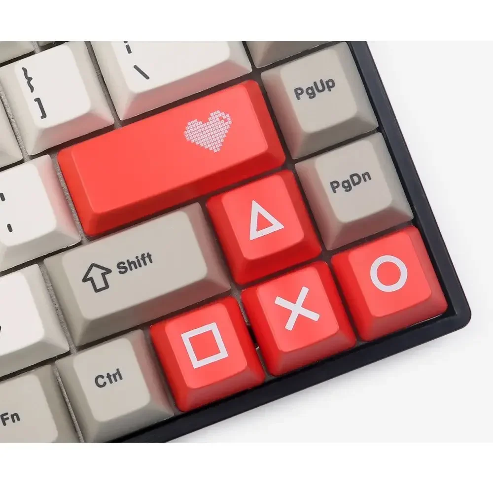 Kreuzring, quadratisch, dreieckig, Richtungstastenkappen, Set von Esc Enter WASD Pfeil-Tastenkappen für mechanische Tastatur, OEM-Profil, ABS