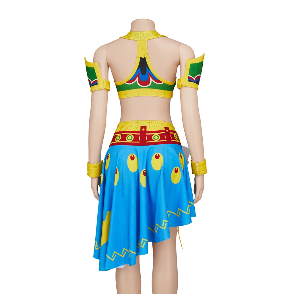 

Urbosa Cosplay Game Costume Women Sexy Crop Top Skirts Battle Suit Halloween Carnival Party Princess Disguise Combat Gown