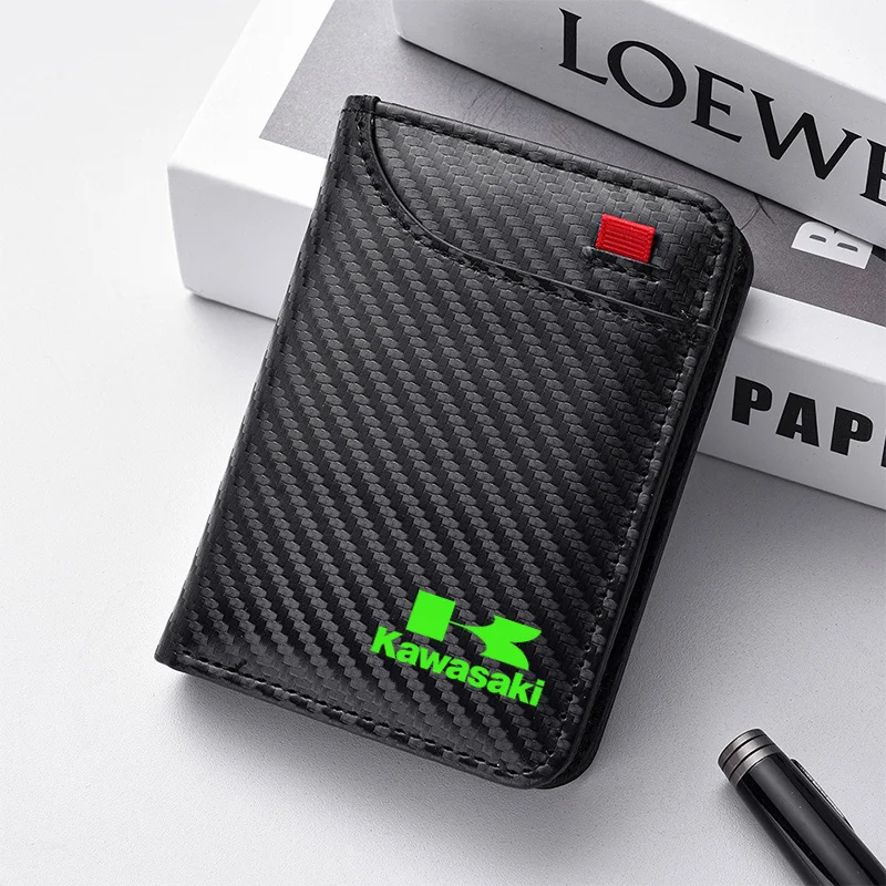 Couro documento de condução do carro id passaporte carteira cartão bolsas para kawasaki vulcan s z750 z900 ZX-6R 900 clássico 250 ninja h2 z750