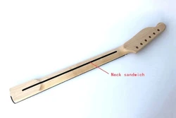 22 Frets unfinished DIY electric guitar head neck Maple Telecaster Replacement guitar head Neck with Rosewood Fingerboard new