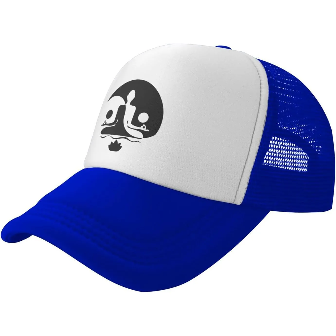 Yin Yang Buddha Trucker Hat Breathable Mesh Snapback Cap Unisex Outdoor Casual Baseball Hat