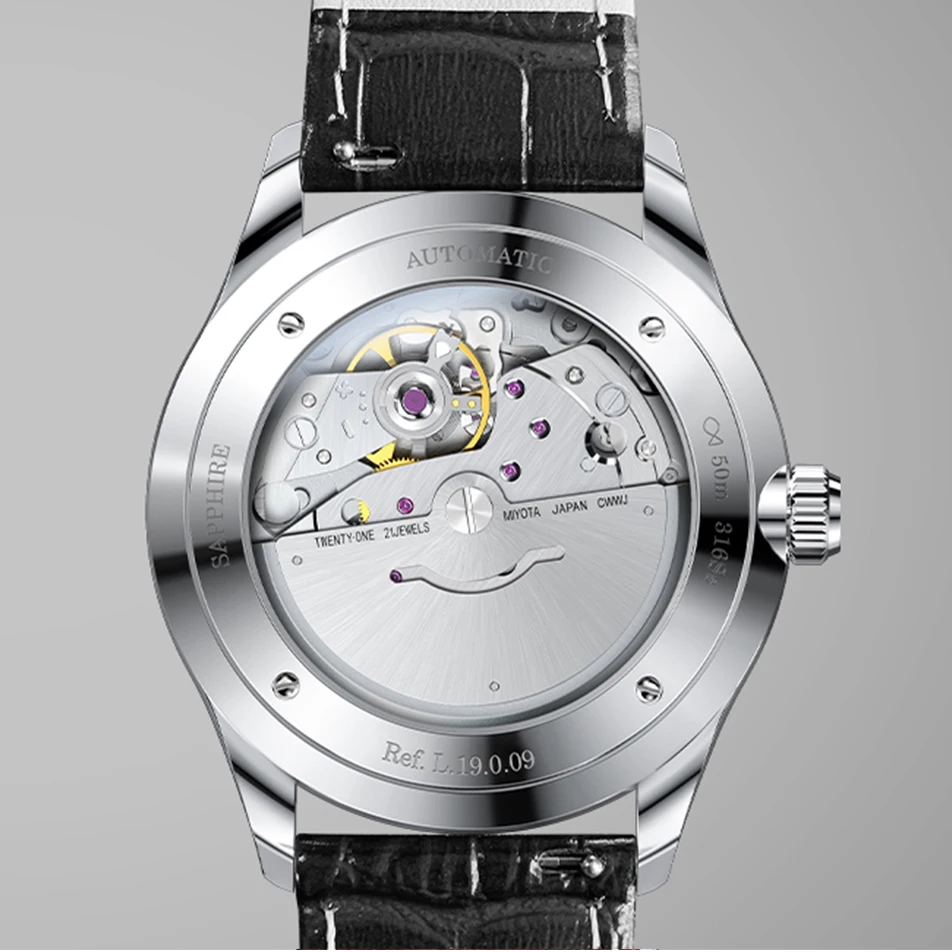 LOBINNI Orologi automatici da uomo 40mm Orologio da polso meccanico di lusso Luminoso 50M Impermeabile Zaffiro Chiusura a farfalla Miyota 8205