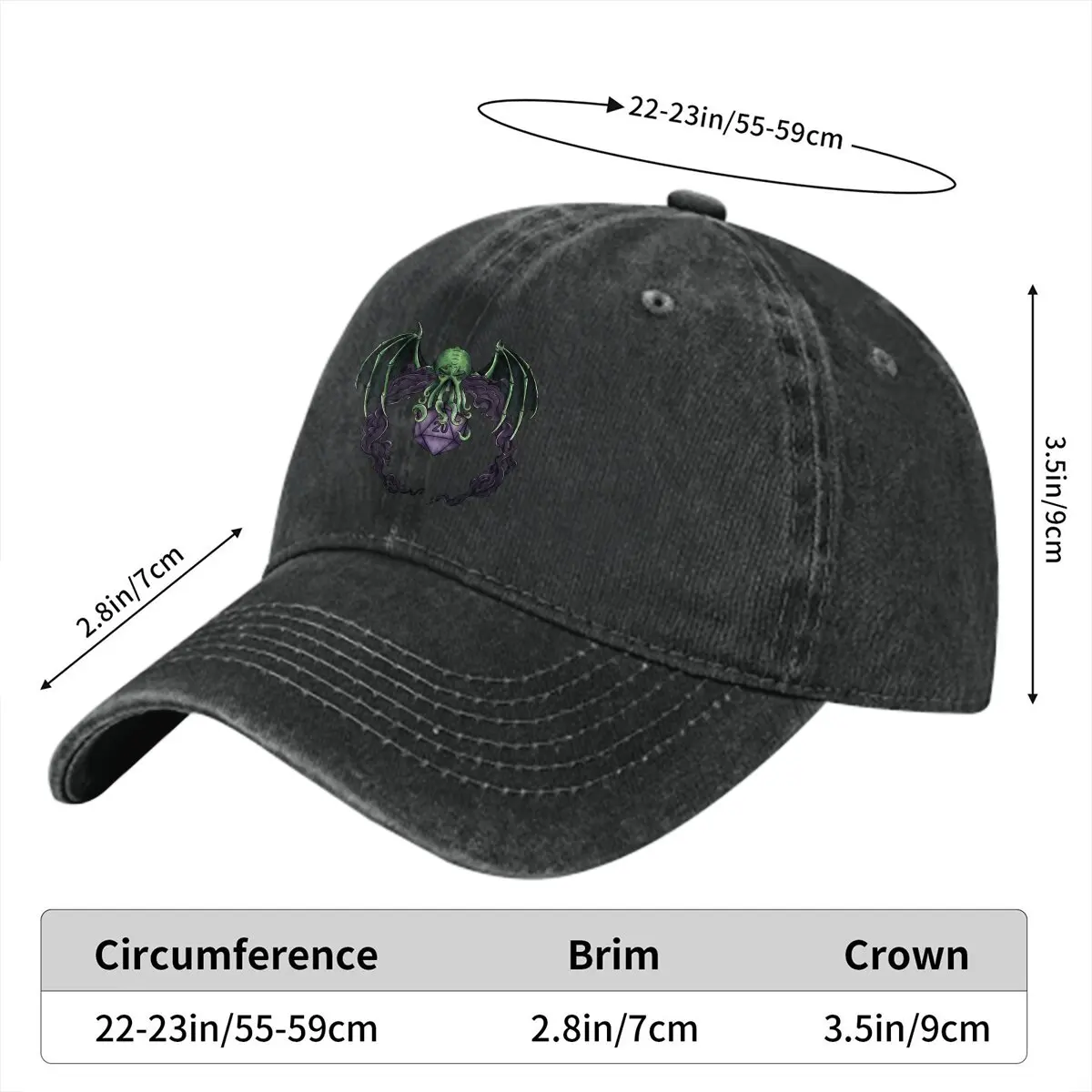 DnD Warlock Symbol Baseball Cap Men Hats Women Visor Protection Snapback DnD Game Caps