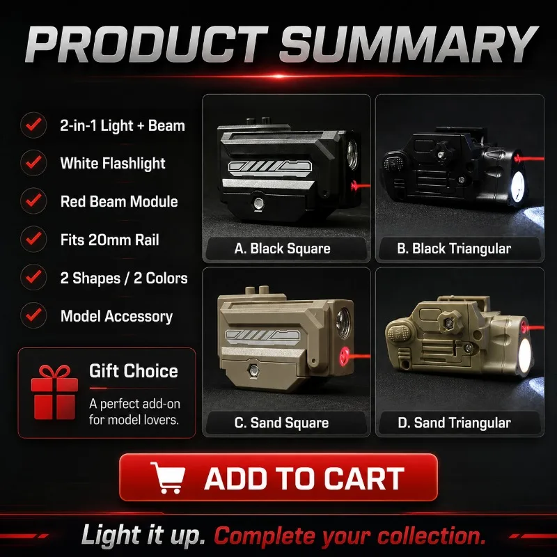 Enthusiast Grade Under-Mount LED & Infrared Module 20MM Rail Bracket Hobby Collection Supply