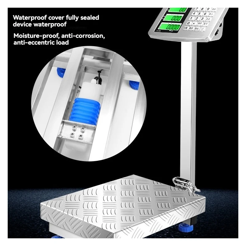 Коммерческие электронные весы из нержавеющей стали 200 кг, прецизионные складные водонепроницаемые весы 150 кг - сверхмощные кухонные весы для ванной комнаты