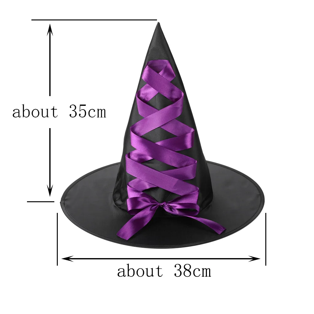 Girls Halloween Witch Costume Sets Tutu Skirt With Hat Broom Headband Cloak Elf Props Pumpkin Print Witch Party Dress Up Clothes - Image 3