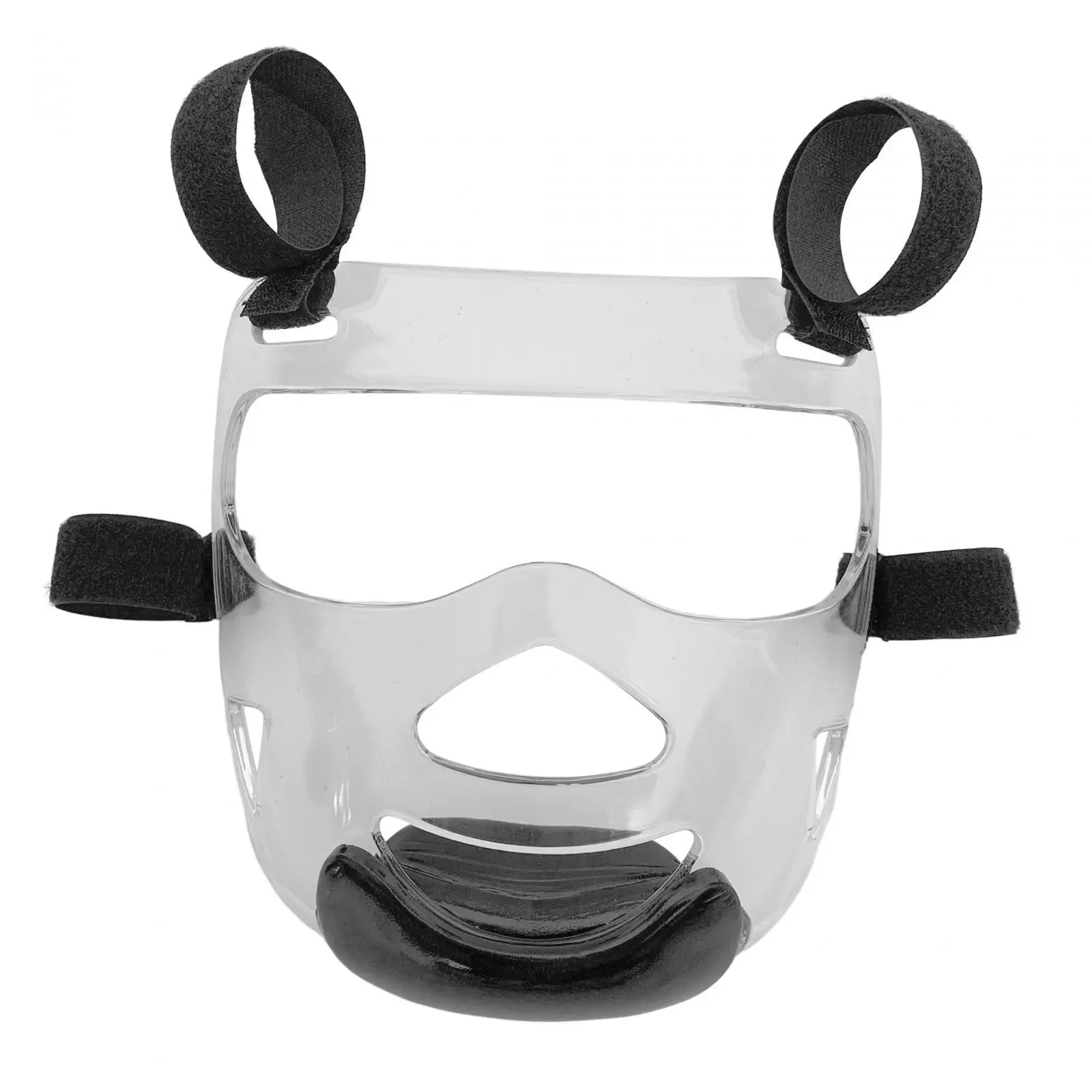 PU Transparent Mask Face Shield Full Face Head Protector Adjustable Cover for Taekwondo Sparring and Karate