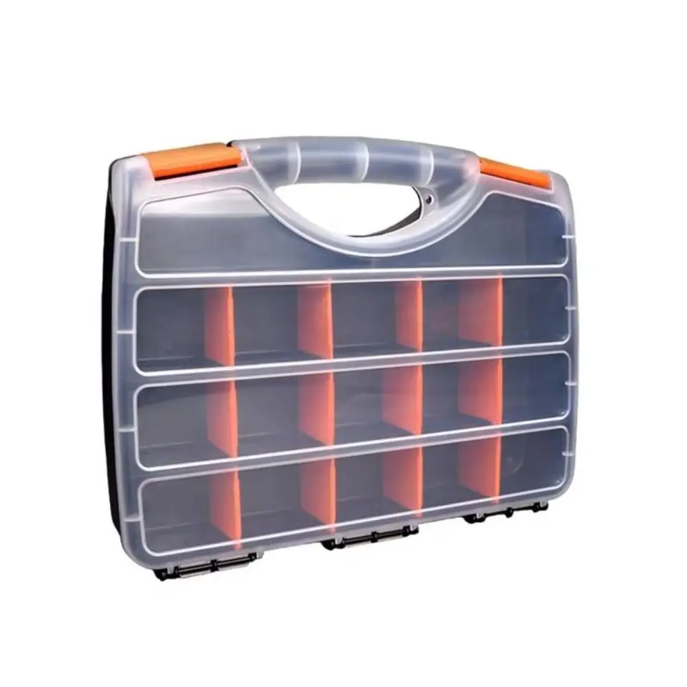 15 Grids Screw Storage Box Adjustable Compartment Clear Hardware Parts Storage Case Detachable Plastic Tool Box Organizer