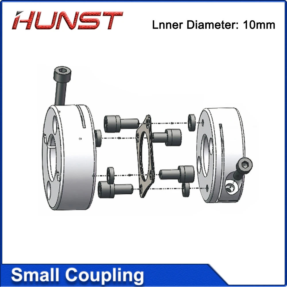 HUNST Single Diaphragm Shaft coupling Electric Coupler Aperture 10mm Diameter 26x26mm Suitable For Screw Stepper Motor