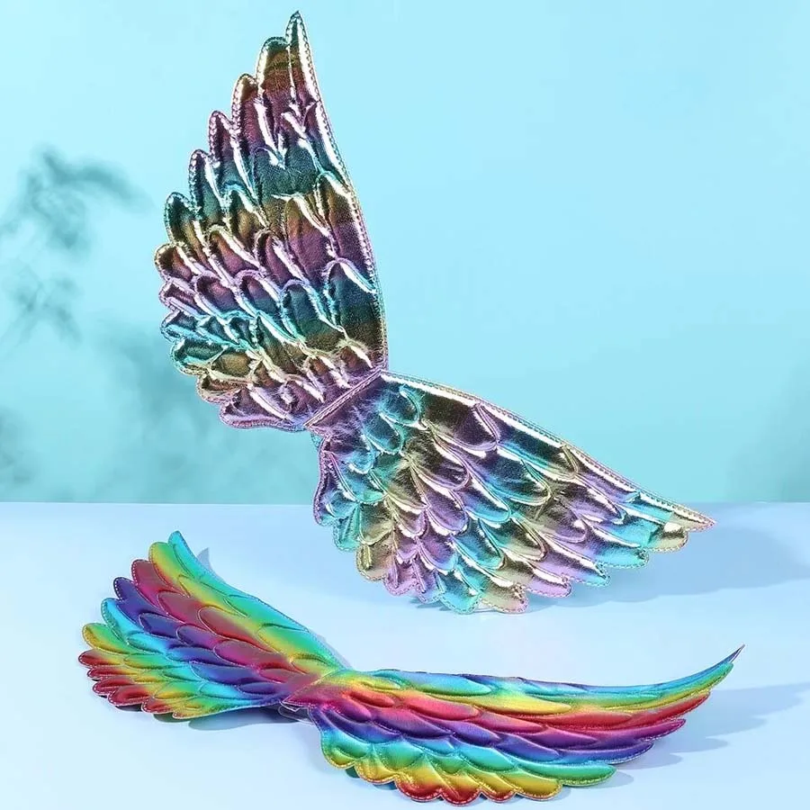 요정 천사 무지개 날개 어린이 선물, 소년 생일 파티 코스튬 축제 공연 장식, 코스프레 소품 용품